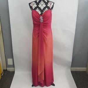 Reign On Coral Dress w/ Crystal Bling Centerpiece